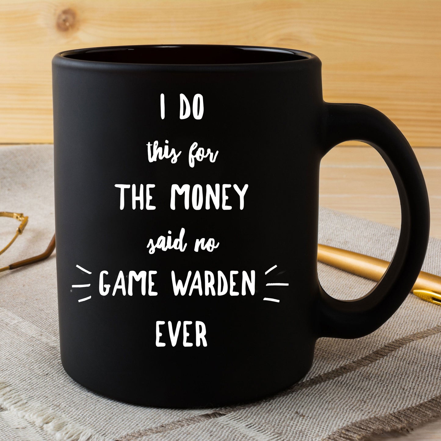 Game Warden Black Coffee Mug