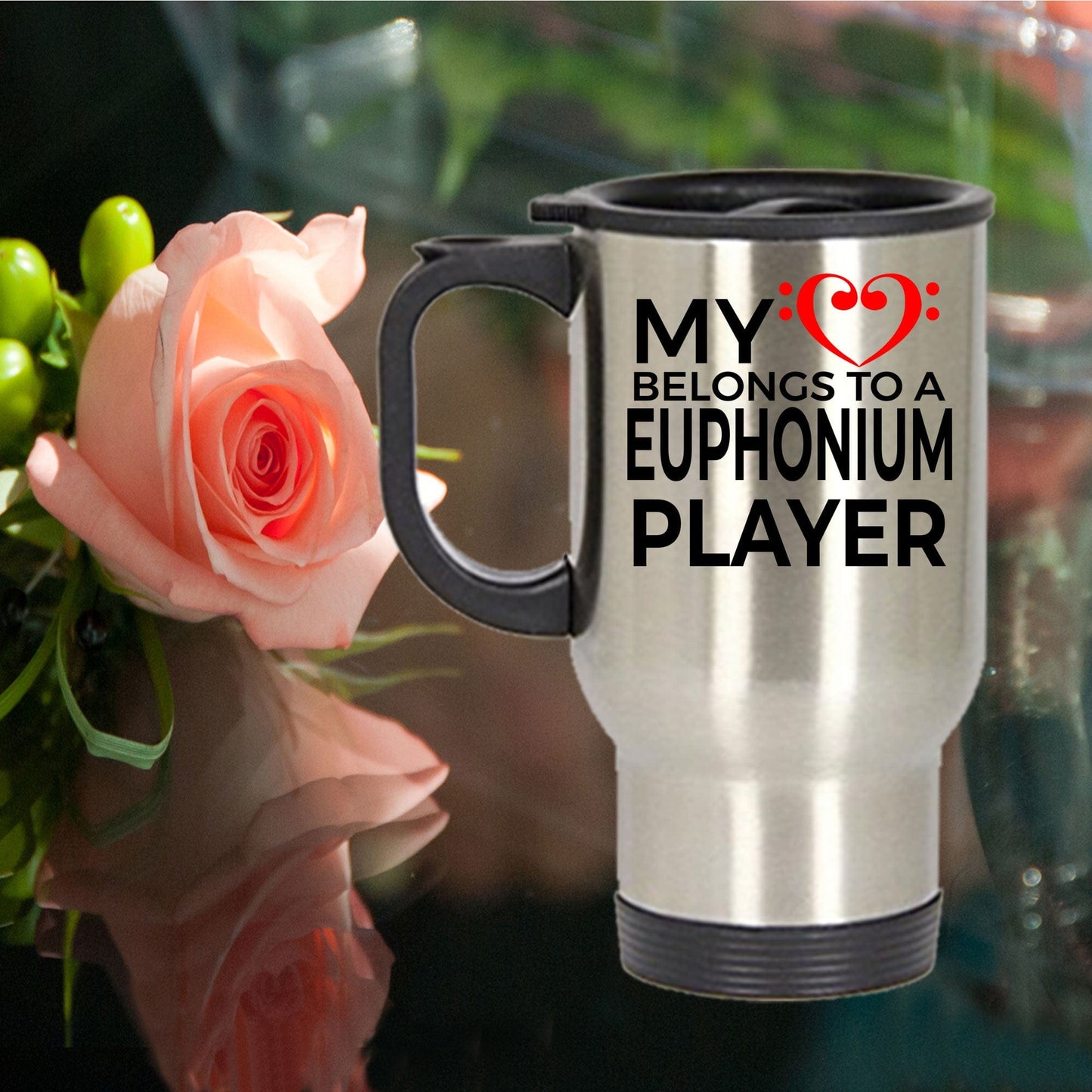 Euphonium Player Travel Mug - My Heart Belongs To A Euphonium Player