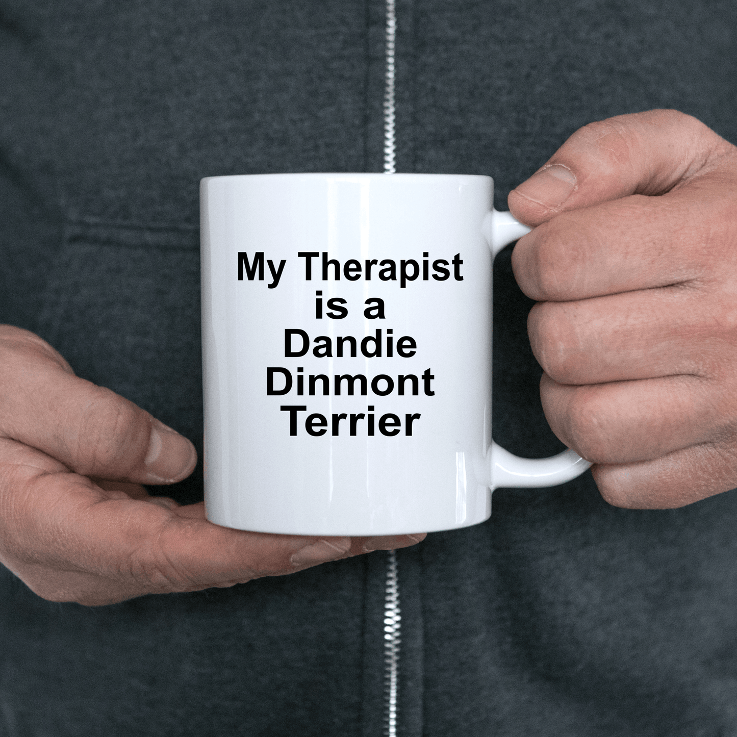 Dandie Dinmont Terrier Dog Owner Lover Funny Gift Therapist White Ceramic Coffee Mug