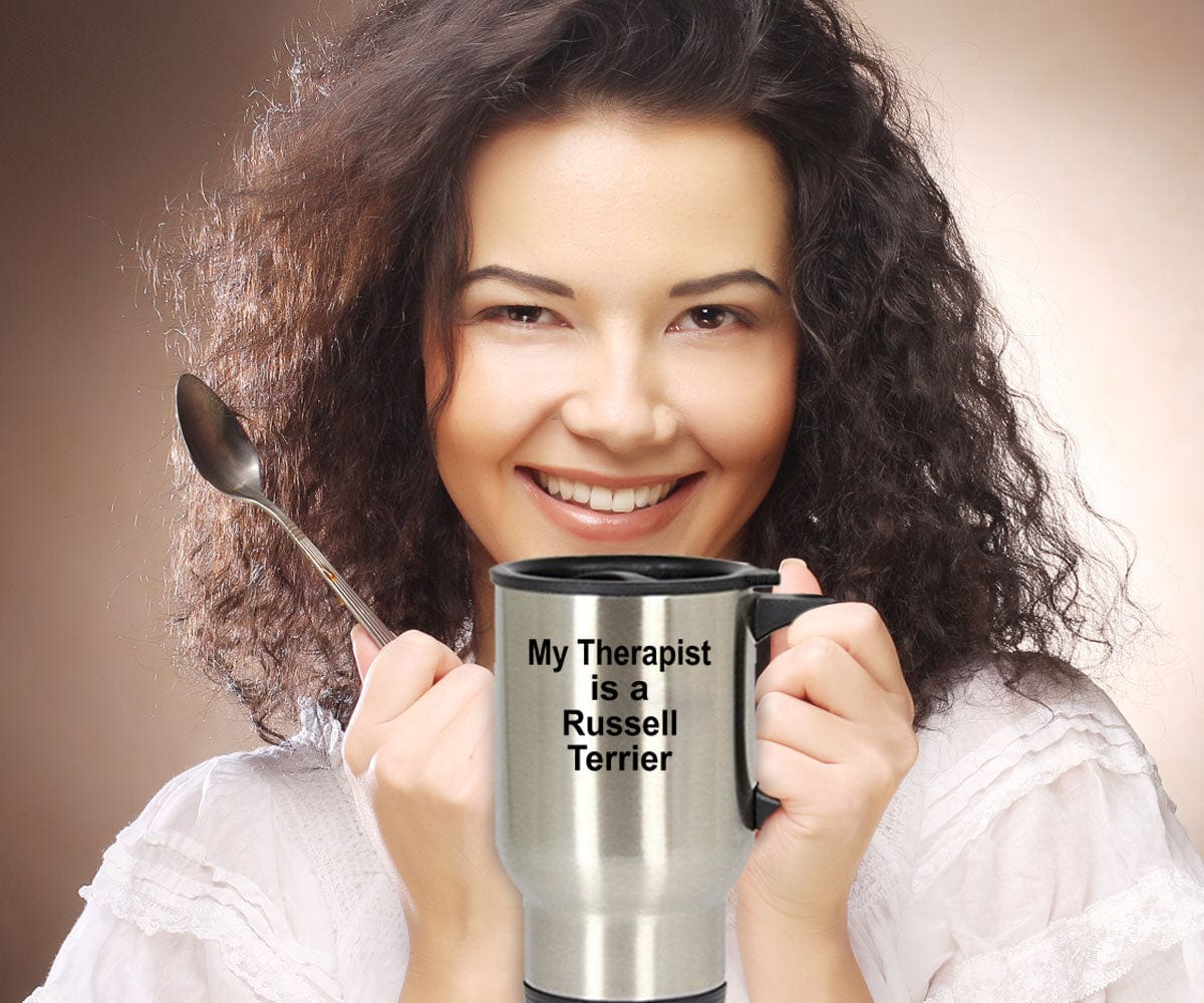 Russell Terrier Dog Owner Lover Funny Gift Therapist Stainless Steel Insulated Travel Coffee Mug