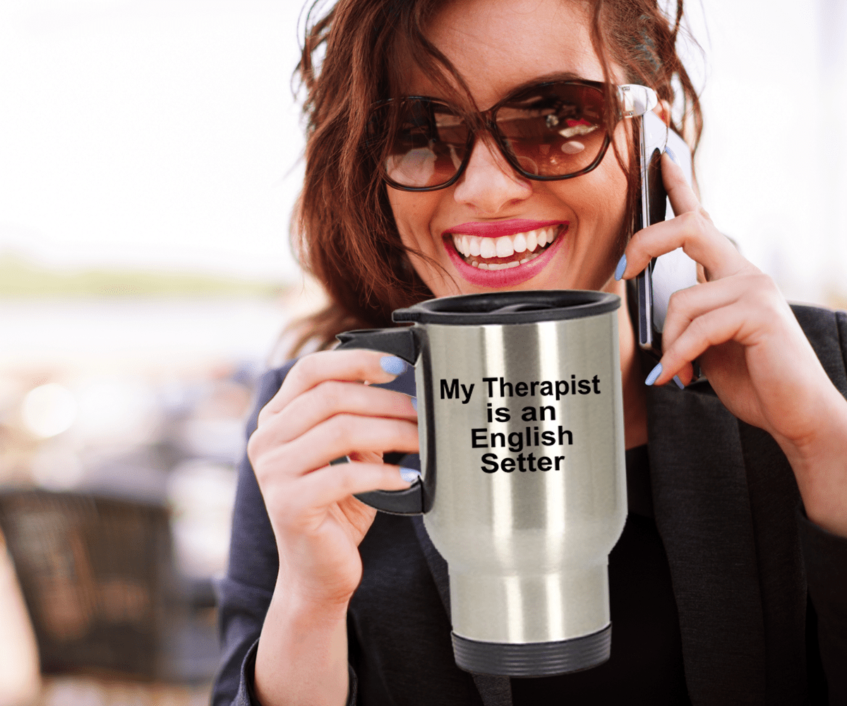 English Setter Dog Therapist Travel Mug