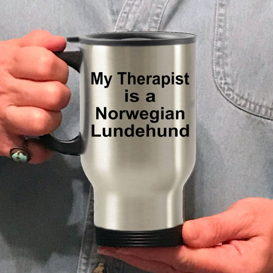 Norwegian Lundehund Dog Therapist Travel Coffee Mug