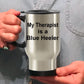 Blue Heeler Dog Therapist Travel Coffee Mug