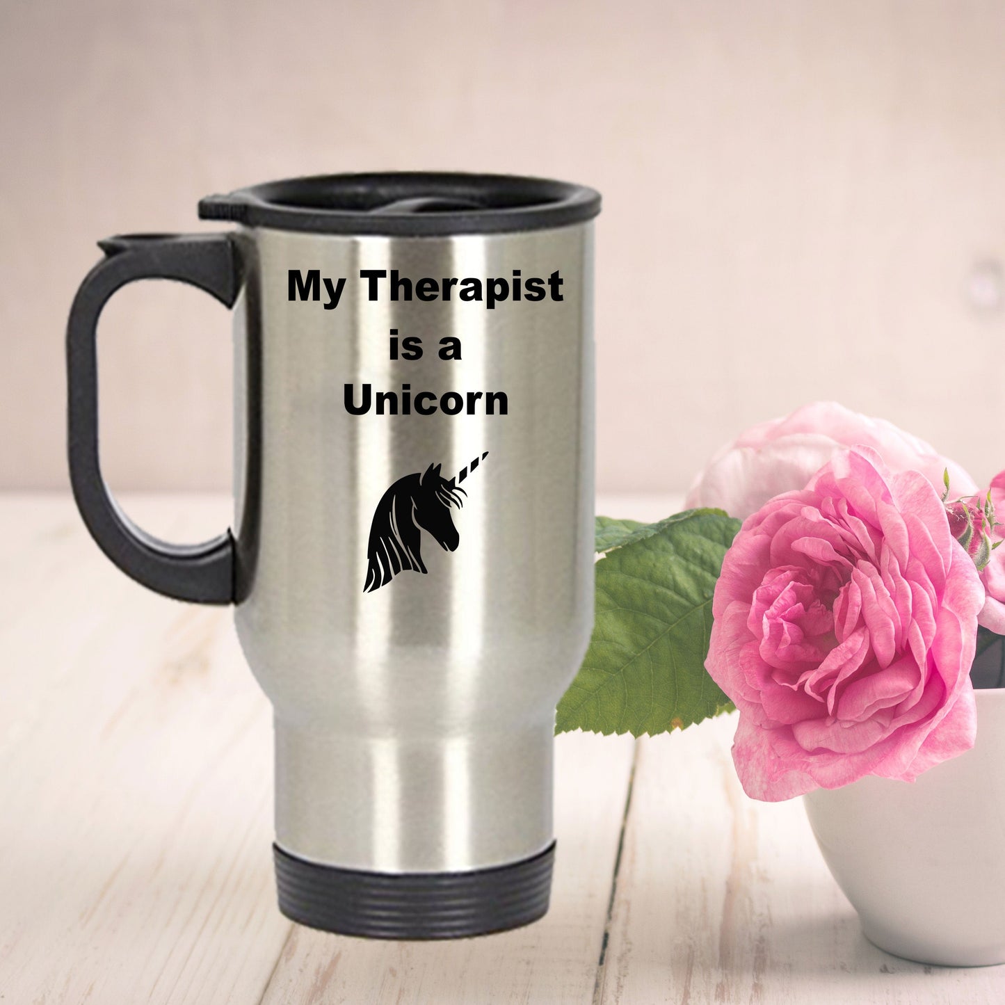 Unicorn Therapist Travel Tumbler Mug