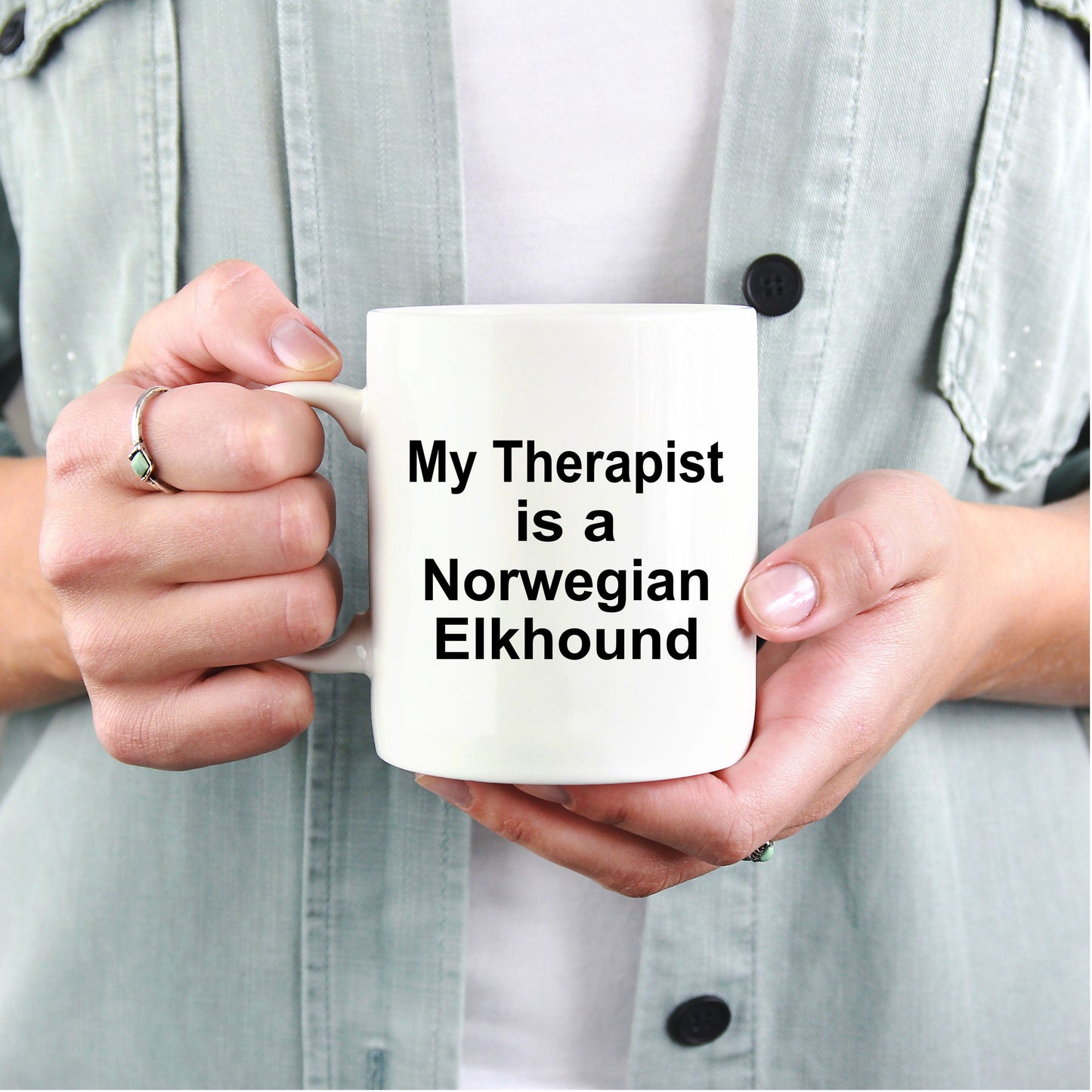 Norwegian Elkhound Dog Therapist Coffee Mug