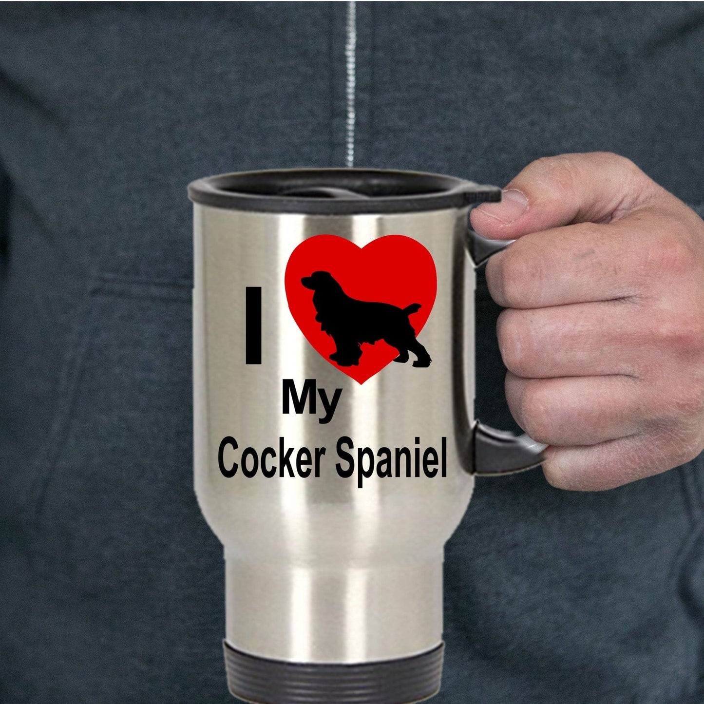 Love My Cocker Spaniel Dog Gift Stainless Steel Travel Mug