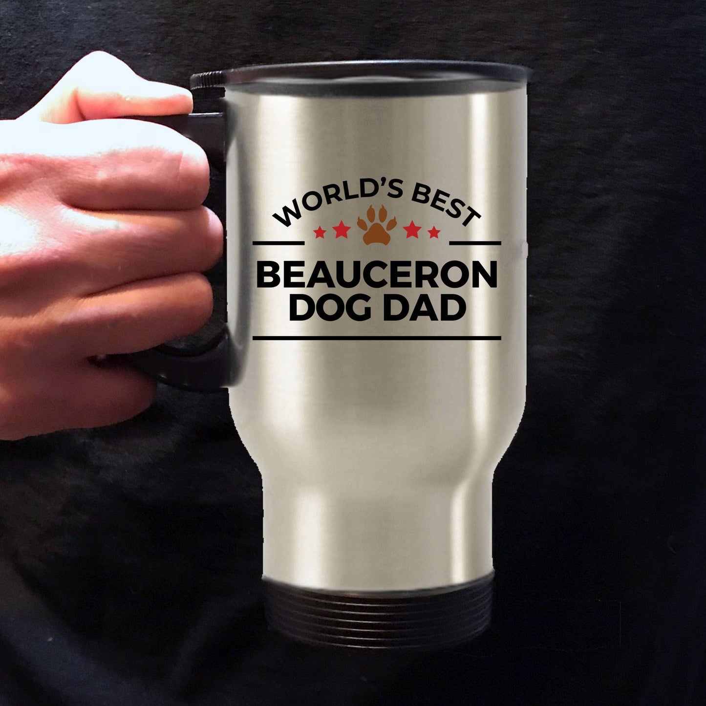 Beauceron Dog Dad Travel Coffee Mug