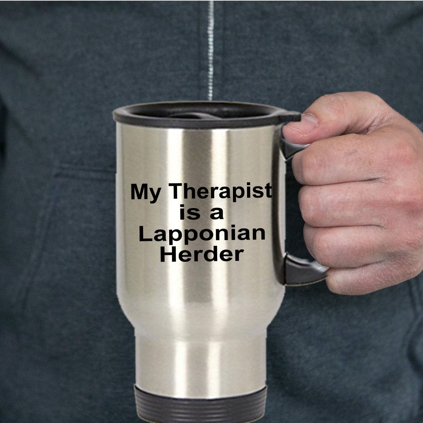 Lapponian Herder Dog Therapist Travel Coffee Mug