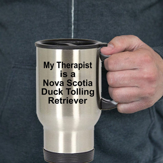 Nova Scotia Duck Tolling Retriever Dog Therapist Travel Coffee Mug