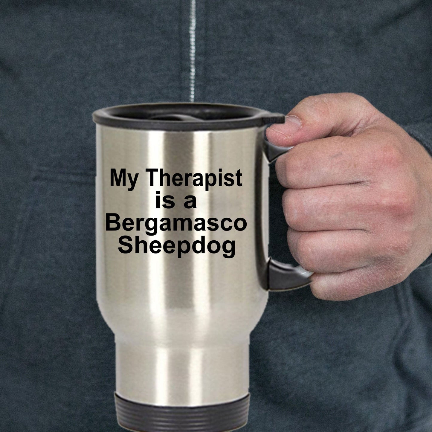 Bergamasco Sheepdog Dog Therapist Travel Coffee Mug