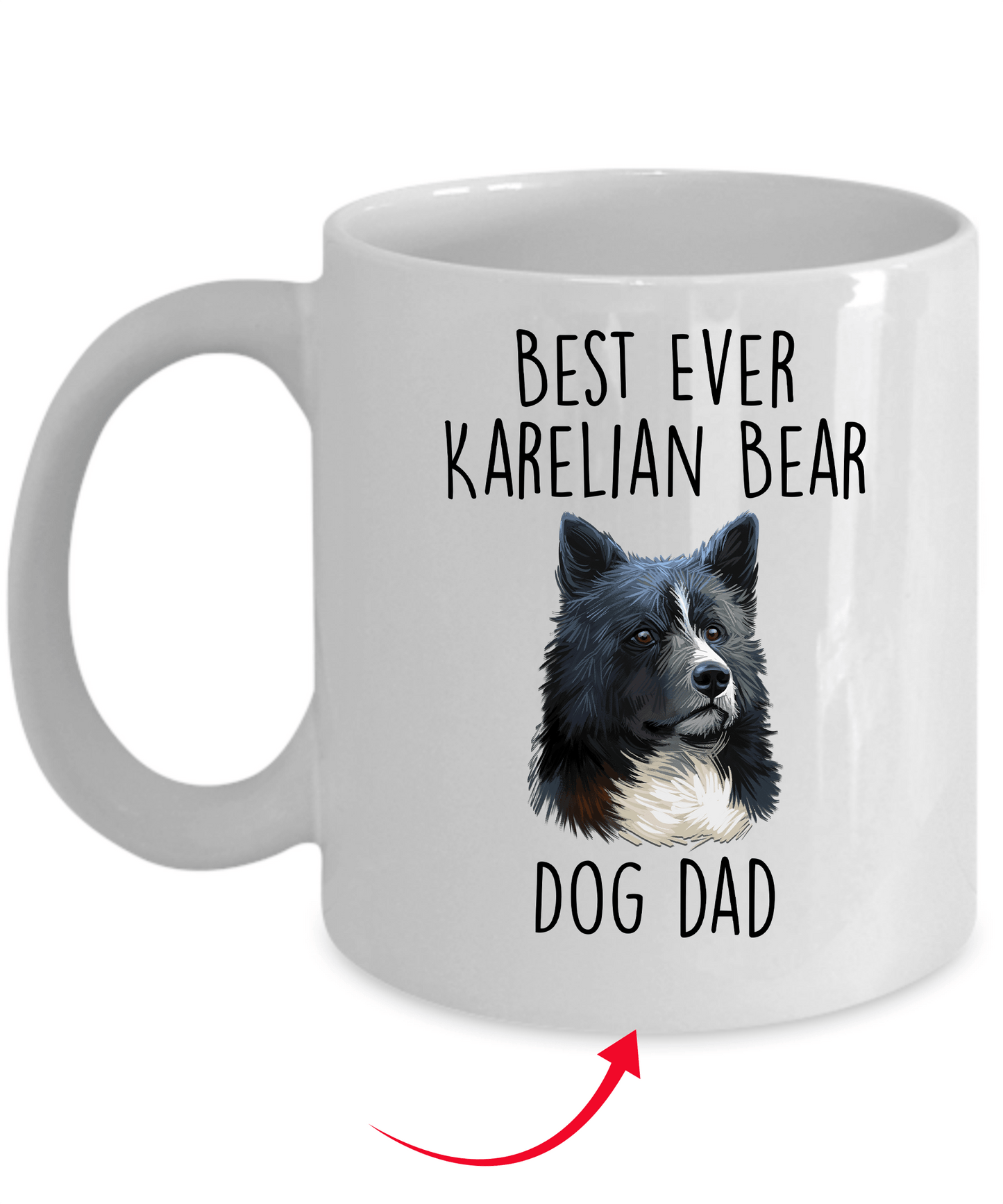 Best Ever Karelian Bear Dog Dad Ceramic Custom Coffee Mug