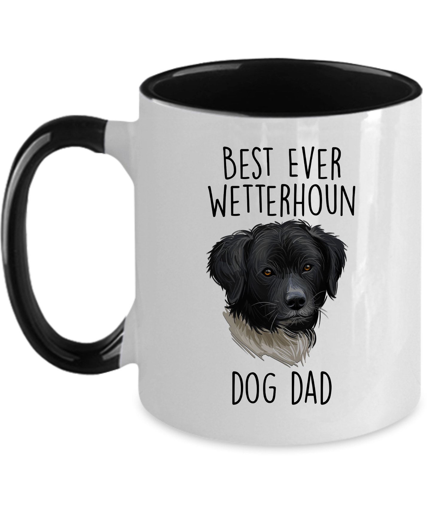 Best Ever Wetterhoun Dog Dad Custom Ceramic Coffee Mug