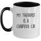 Chartreux Cat Therapist Funny Personalized Ceramic Coffee Mug