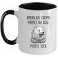American Eskimo Puppies Because People Suck Funny Ceramic Coffee Mug