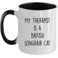 British Longhair Cat Ceramic black two-tone  Coffee Mug