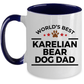 Karelian Bear Dog World's Best Dad Custom Ceramic Coffee Mug