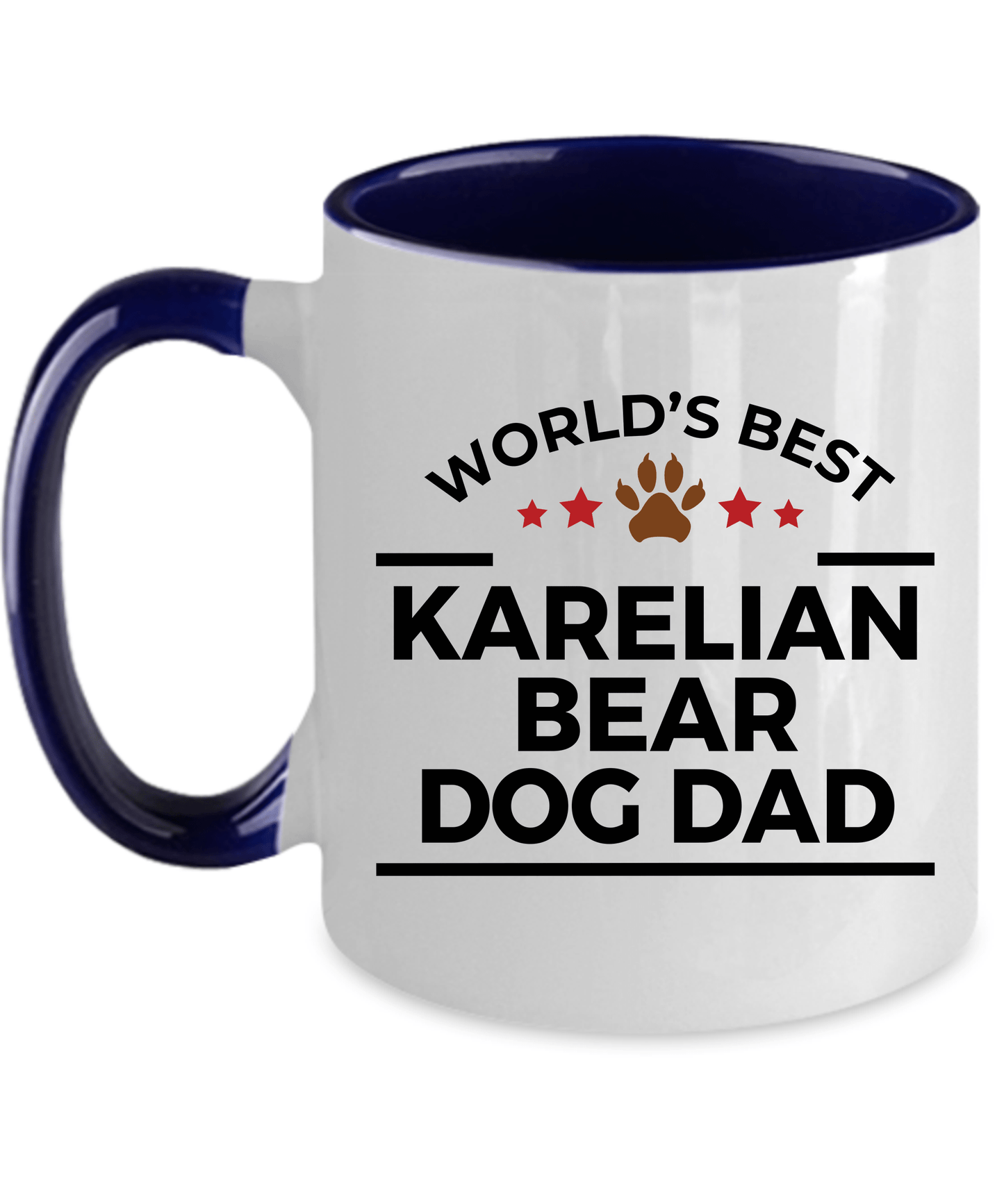 Karelian Bear Dog World's Best Dad Custom Ceramic Coffee Mug