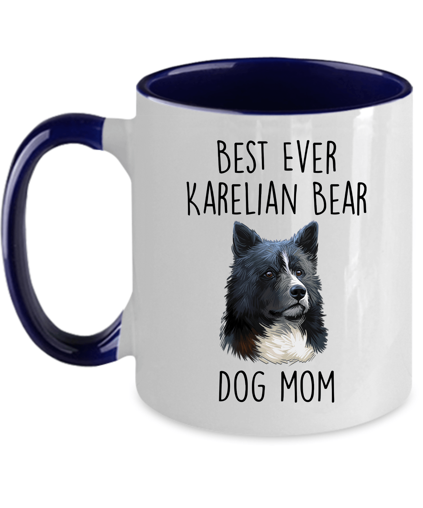 Best Ever Karelian Bear Dog Mom Custom Ceramic Coffee Mug