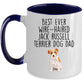 Best Ever Wire-haired Jack Russell Terrier Dog Dad Custom Ceramic Coffee Mug
