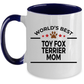 Toy Fox Terrier World's Best Dog Mom Custom Ceramic Coffee Mug