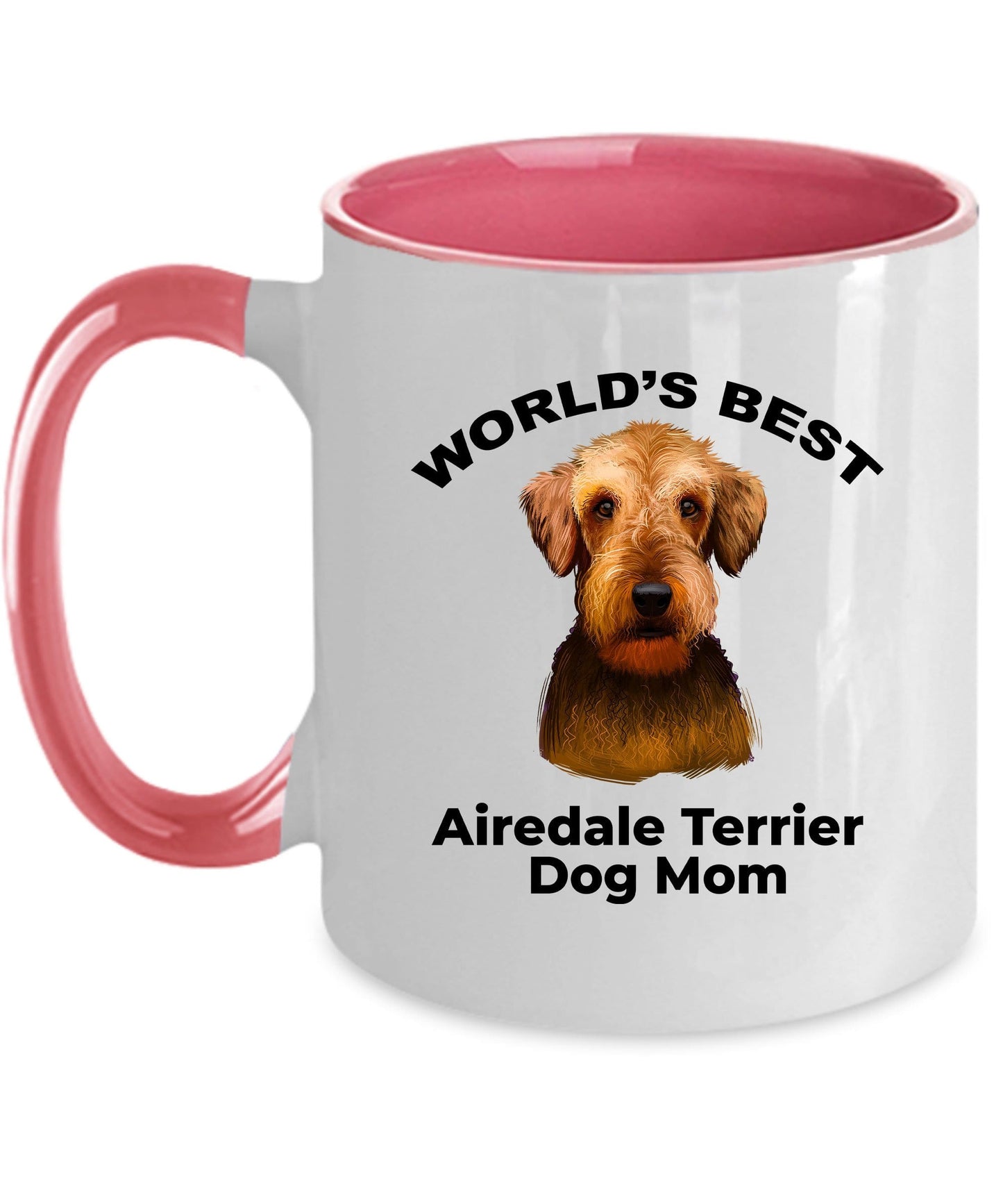 Airedale Terrier Best Dog Mom Ceramic Coffee Mug