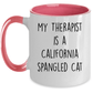 California Spangled Cat Personalized Ceramic pink two-tone Coffee Mug