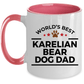 Karelian Bear Dog World's Best Dad Custom Ceramic Coffee Mug