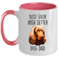 Best Ever Irish Setter Dog Dad Custom Ceramic Coffee Mug