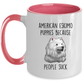 American Eskimo Puppies Because People Suck Funny Ceramic Coffee Mug