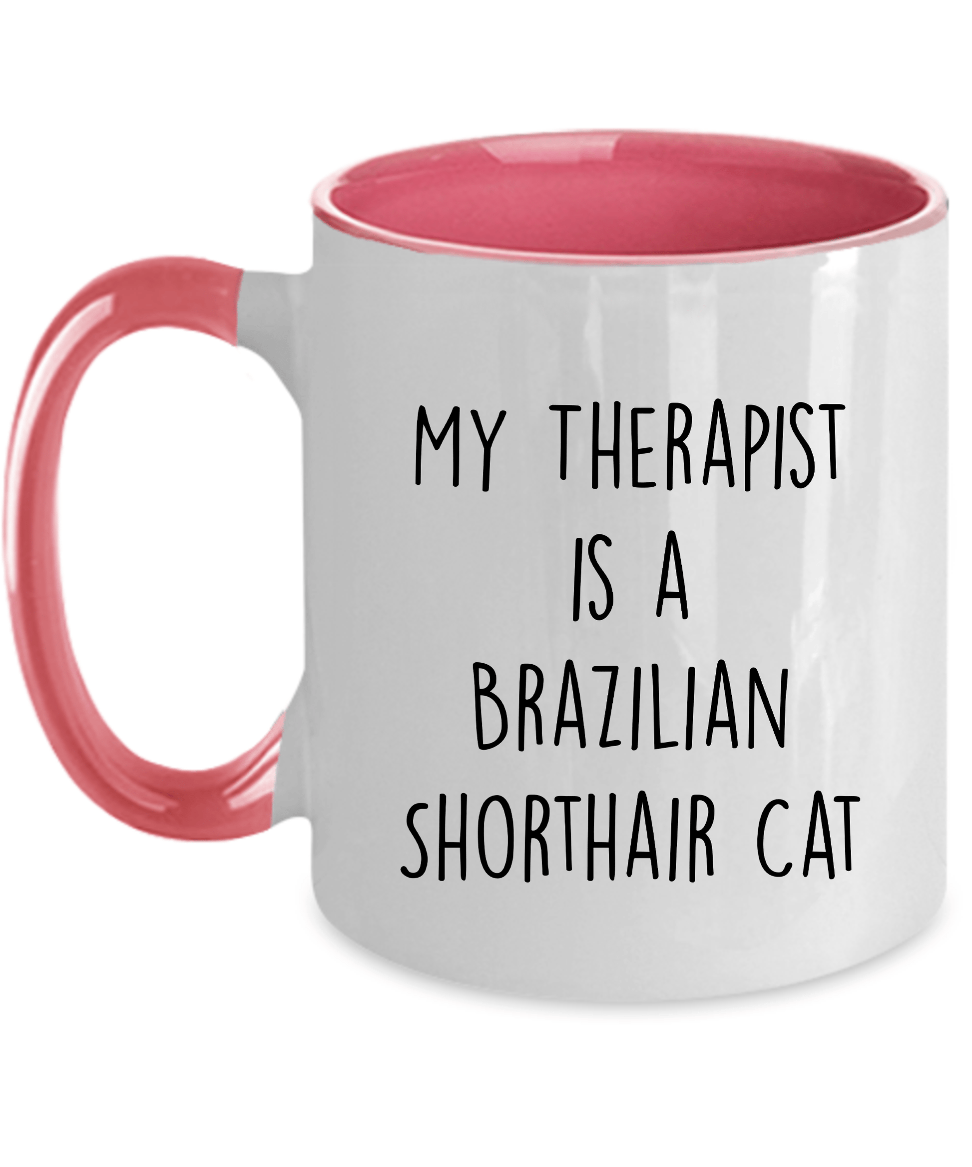 Brazilian Shorthair Cat Ceramic pink two-tone Coffee Mug