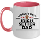 Irish Setter World's Best Dog Dad Ceramic Coffee Mug