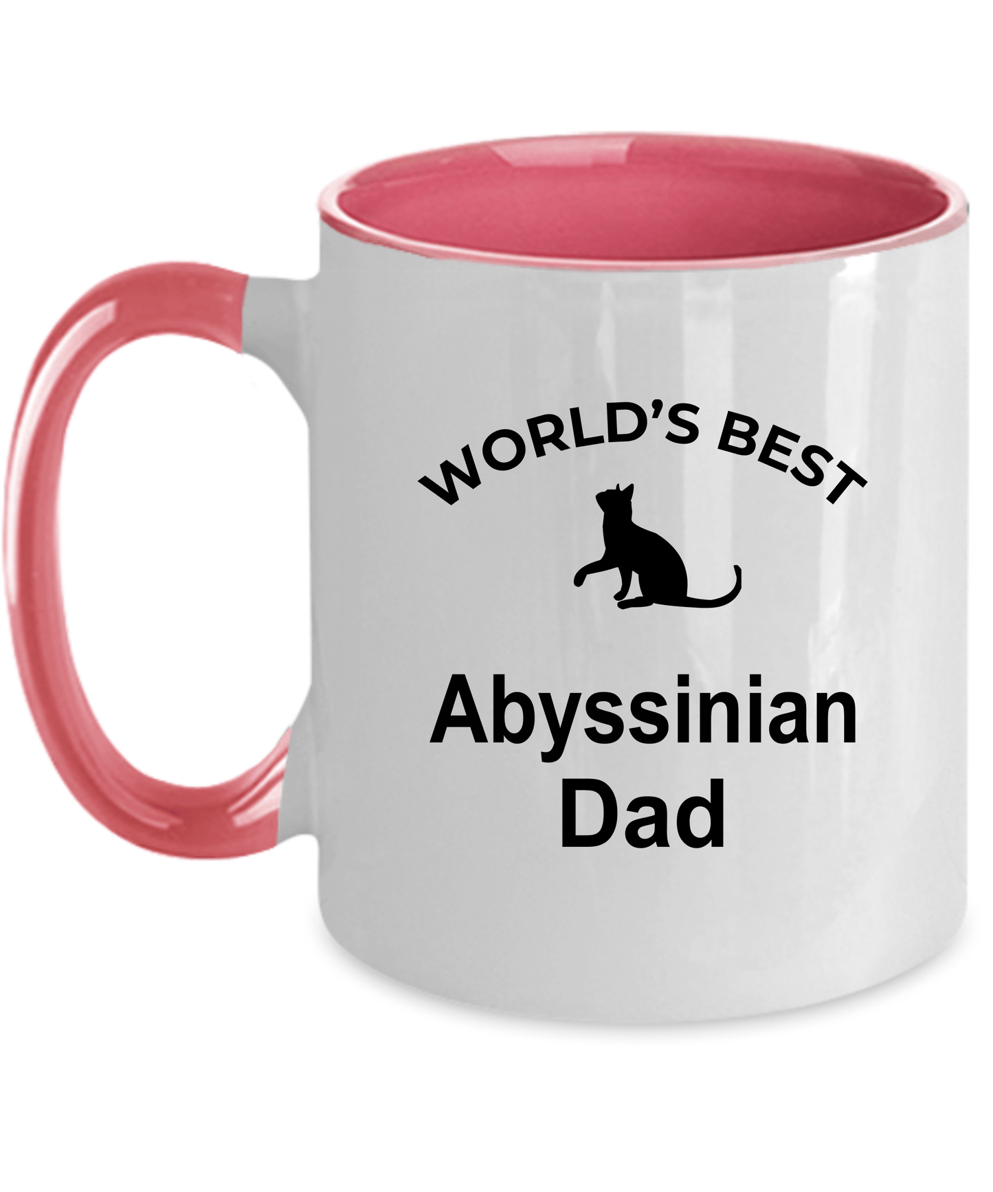 Abyssinian Cat Ceramic 11oz pink two-tone  Coffee Mug