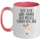 Best Ever Wire-haired Jack Russell Terrier Dog Dad Custom Ceramic Coffee Mug