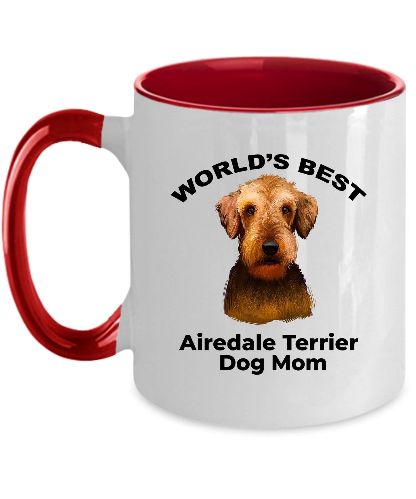 Airedale Terrier Best Dog Mom Ceramic Coffee Mug