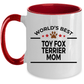Toy Fox Terrier World's Best Dog Mom Custom Ceramic Coffee Mug