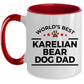 Karelian Bear Dog World's Best Dad Custom Ceramic Coffee Mug
