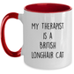 British Longhair Cat Ceramic red two-tone  Coffee Mug