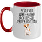 Best Ever Wire-haired Jack Russell Terrier Dog Dad Custom Ceramic Coffee Mug
