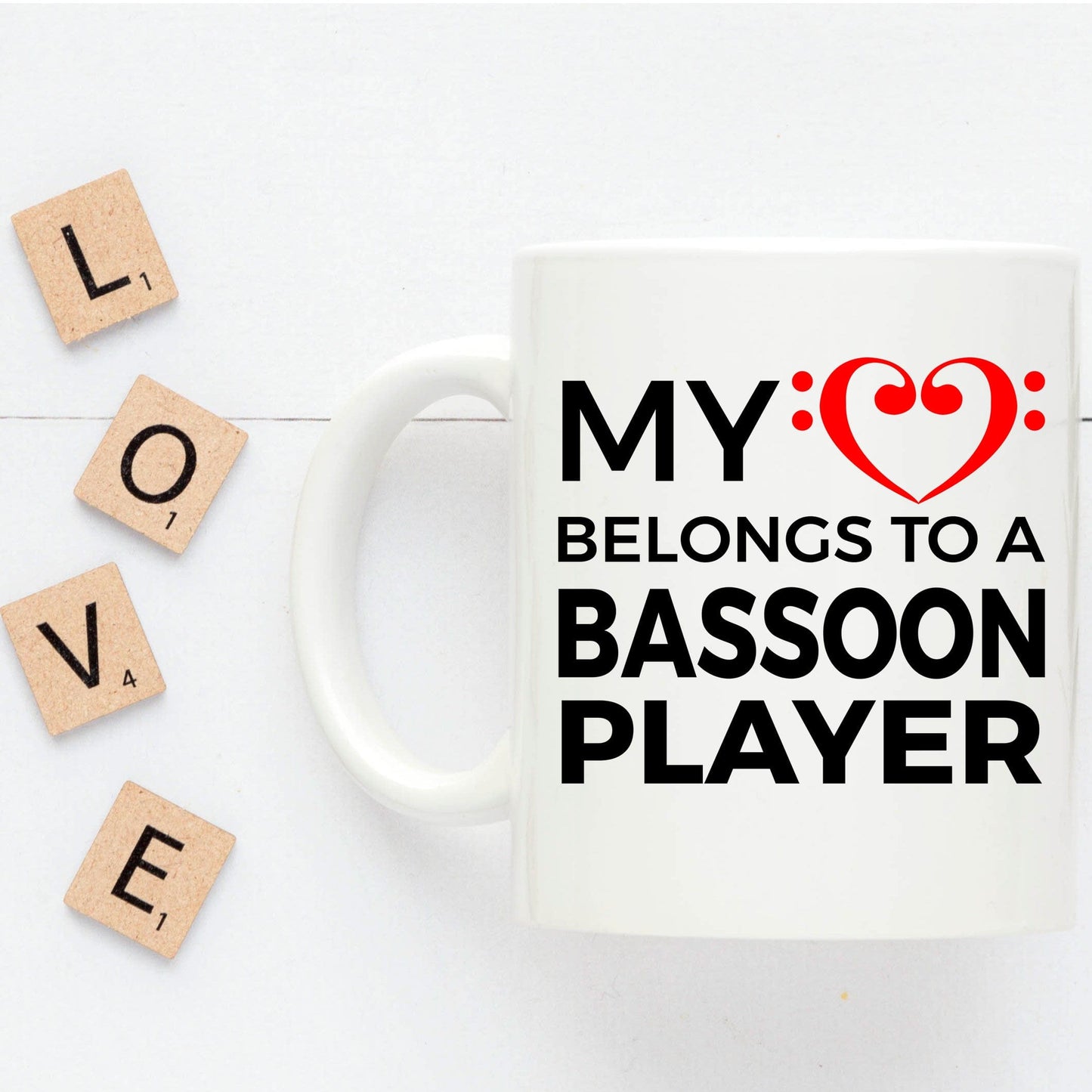 Bassoon Player Mug - My Heart Belongs To A Bassoon Player