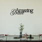 Amazing Grace Indoor Outdoor Steel Wall Sign Art