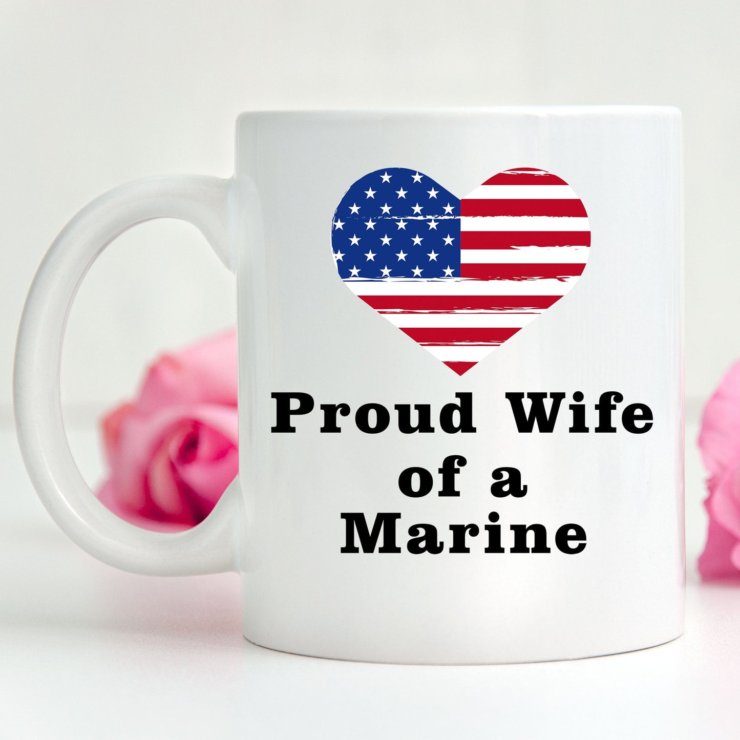 Proud Wife of a Marine Ceramic Coffee Mug
